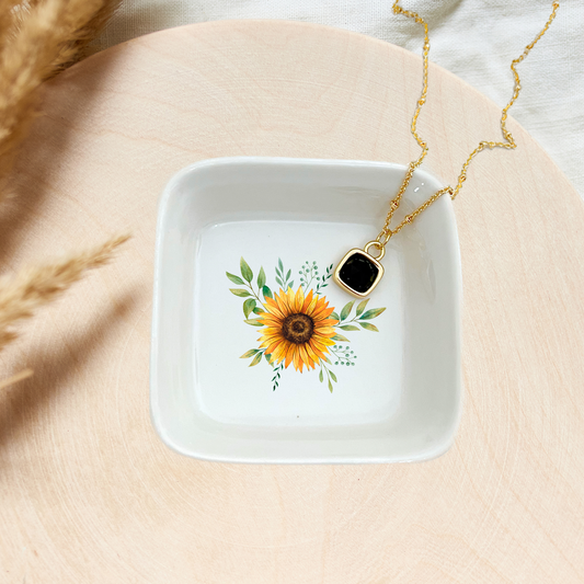 Sunflower Jewelry Dish